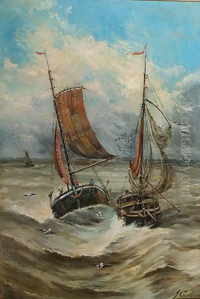 Bateaux De Peche A Moerdijk Enhollande by Jacques Carabain