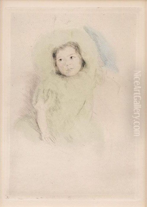 Margot Wearing A Bonnet Oil Painting - Mary Cassatt