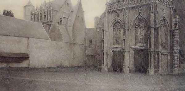 In Bruges. A portal. by Fernand Khnopff