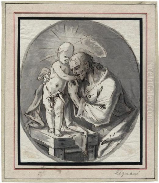 Joseph Mit Dem Jesusknaben by Carlo Cignani