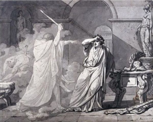 The Ghost Of Septimus Severus 
Appearing To Caracalla, After The Murder Of His Brother Geta by Jacques Louis David