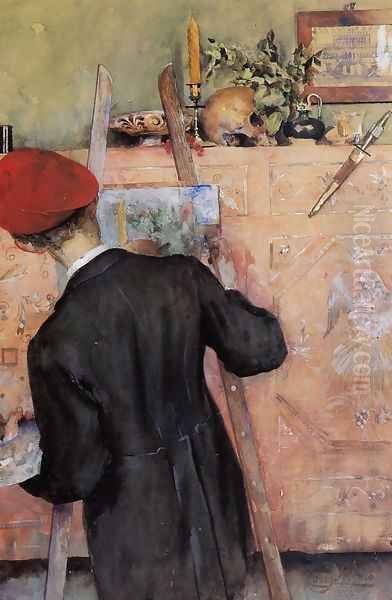 The Still Life Painter 2 by Carl Larsson