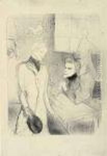 Brandes Et Le Bargy, Dans Cabotins by Henri De Toulouse-Lautrec