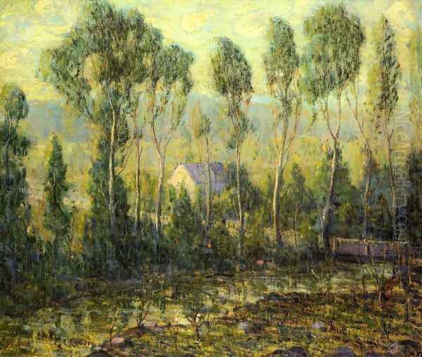 Poplars along a River by Ernest Lawson