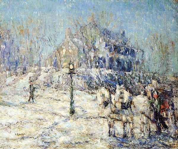 The Dyckman House by Ernest Lawson