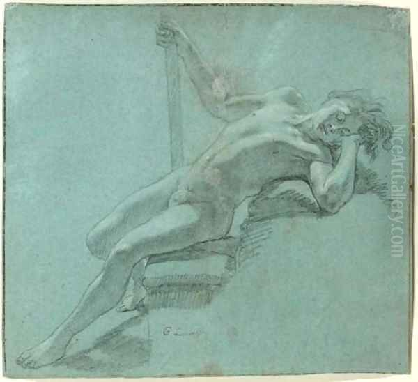 Study of a male nude, said to be Endymion by Gerard de Lairesse