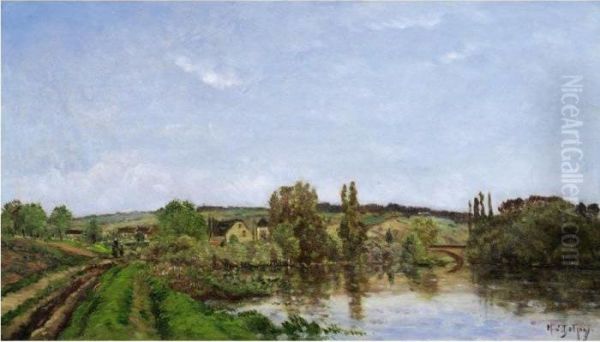 Walking Along The River by Hippolyte Camille Delpy