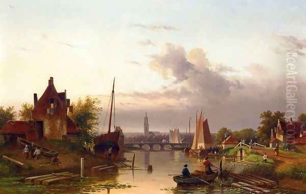 Near Haarlem by Charles Henri Leickert