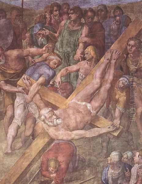 Martyrdom of St Peter (detail-1) 1546-50 by Michelangelo Buonarroti