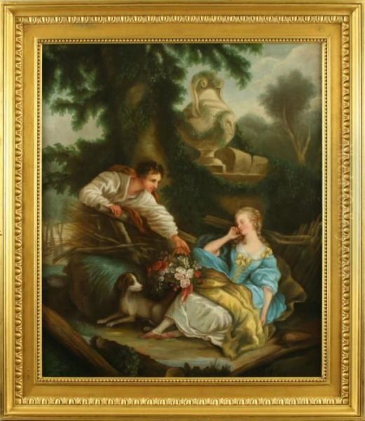 Der Liebesantrag by Jean-Honore Fragonard