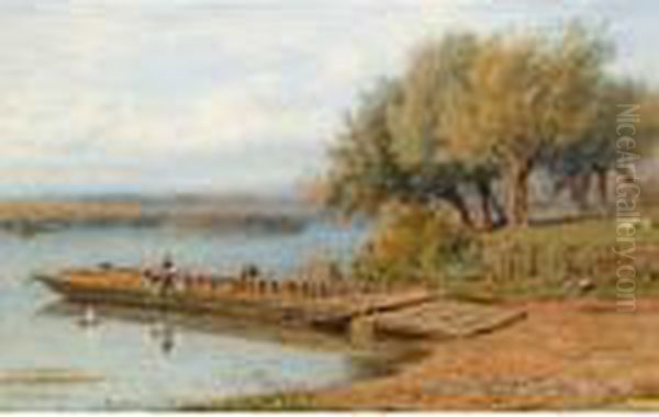 Boating On The Thames, Sonning by George Arthur Fripp