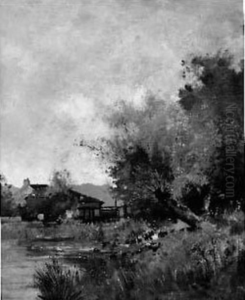 Bord De Riviere by Eugene Galien-Laloue