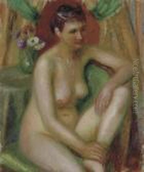 Nude With Jade Pendant by William Glackens