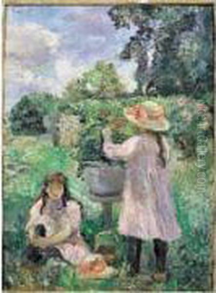 Enfants De Julie Manet Dans Le Parc Du Mesnil by Paule Gobillard