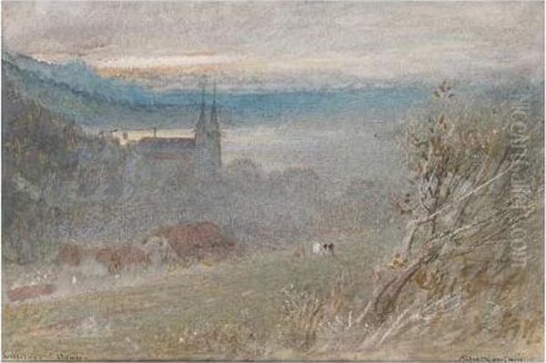 Lucerne, Dawn by Albert Goodwin