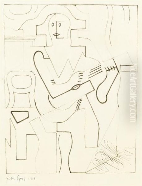 Arlequin A La Guitare by Juan Gris