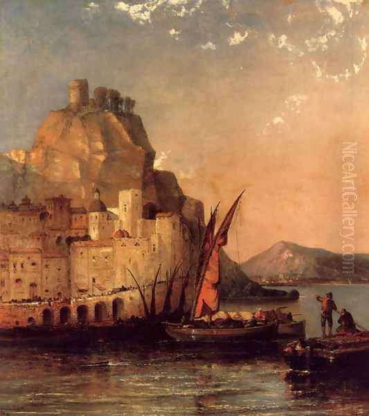 The Gulf Of Salerno, Amalfi Coast by Arthur Joseph Meadows