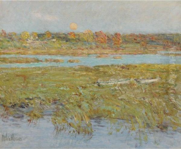 Harvest Moon (marsh And Meadow) by Frederick Childe Hassam