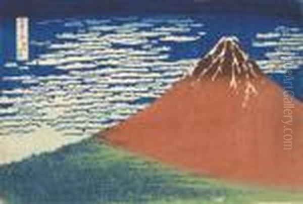 Gaifu Kaisei Fugaku Sanjurokkei Hokusai Aratame Litsu Hitsu Oban Yoko-e by Katsushika Hokusai