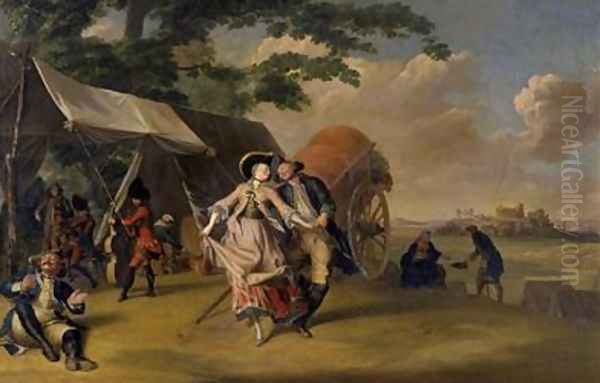 Dance in a Camp 1765 by Jakob Michel