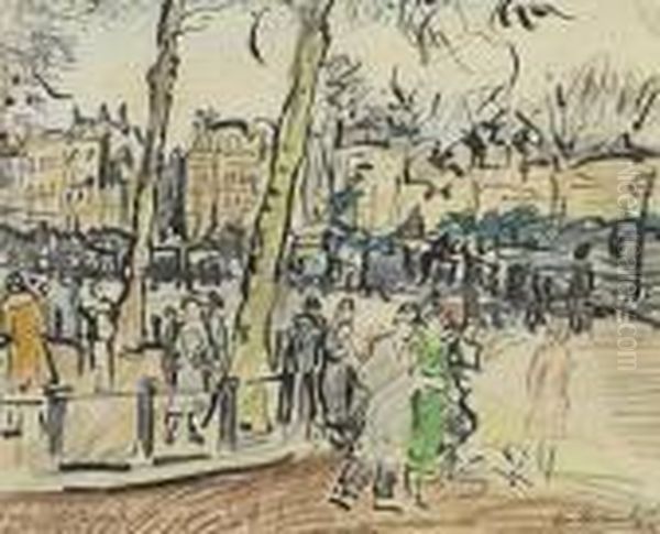 Hyde Park Corner by George Leslie Hunter