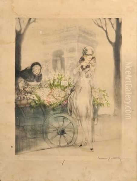 Eau Forte Et Aquatinte En Couleurs Oil Painting - Louis Icart