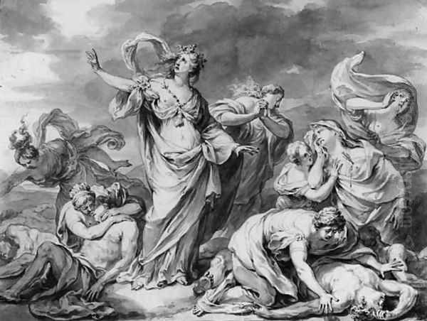 The death of Niobe's children by Godfried Maes