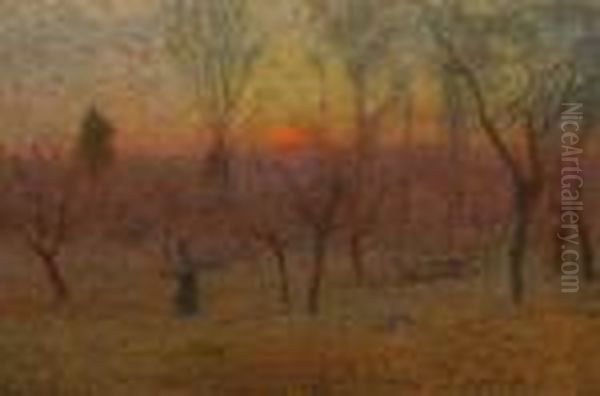 Gathering Wood, Montclair, New Jersey by George Inness