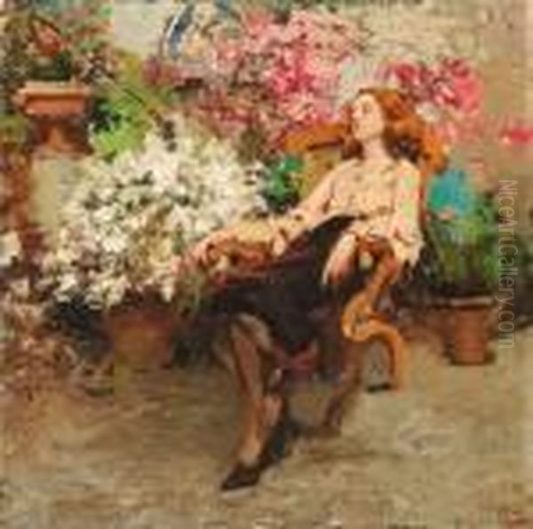 Donna In Giardino by Vincenzo Irolli