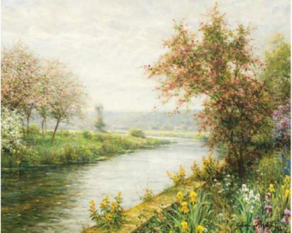 Pink Hawthorne, Normandy by Louis Aston Knight