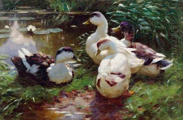 Four Ducks by Alexander Max Koester