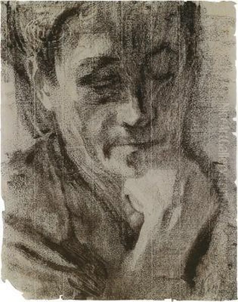 Donna Che Appoggia Il Mento Nella Mano Destra by Kathe Kollwitz