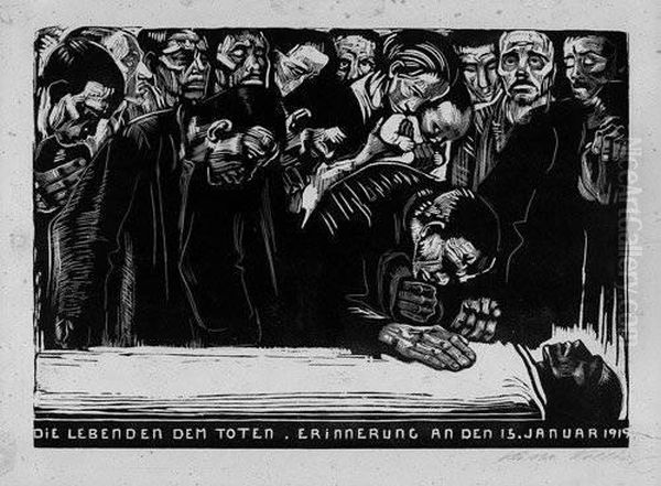 Gedenkblatt Fur Karl Liebknecht by Kathe Kollwitz