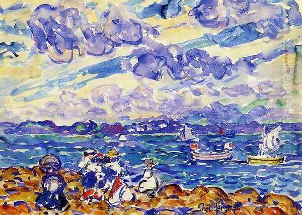 St. Malo I Oil Painting - Maurice Brazil Prendergast