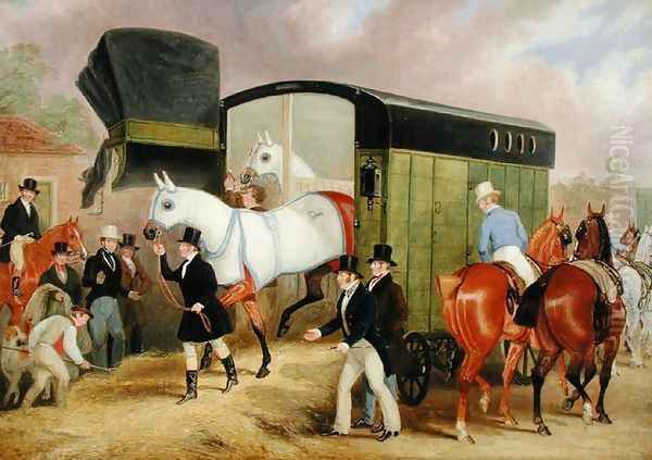 The Derby Pets- The Arrival, 1842 by James Pollard