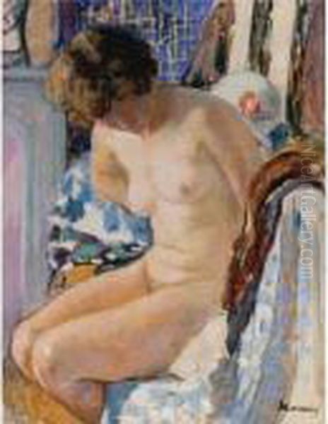 Nu Assis by Henri Lebasque