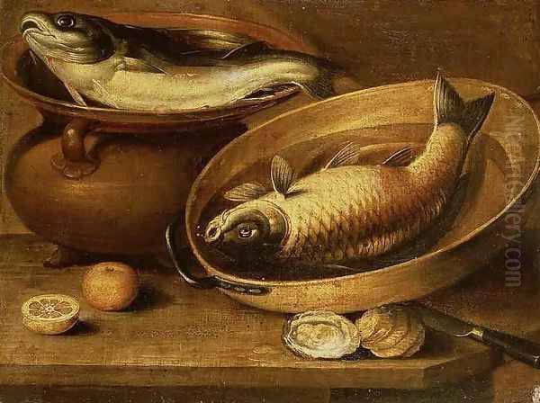 Still Life of Fish and Lemons by Clara Peeters