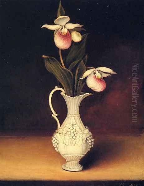 Lady Slippers in a Parian Vase by Anna Claypoole Peale