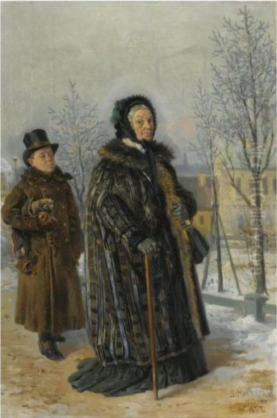 A Winter's Walk by Vladimir Egorovic Makovsky