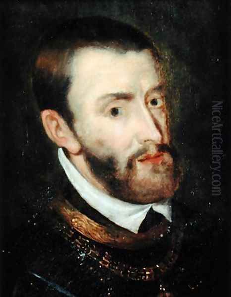 Portrait of Charles V 1500-58 by Augustin I Quesnel