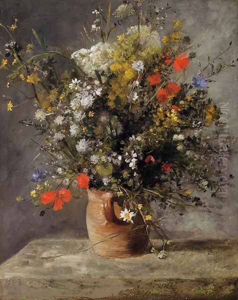 Flowers In A Vase5 by Pierre Auguste Renoir