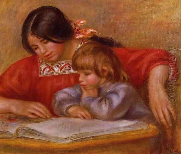 Leontine And Coco by Pierre Auguste Renoir