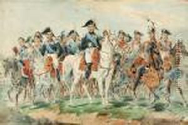 French Soldiers On Horseback by Jean-Louis-Ernest Meissonier