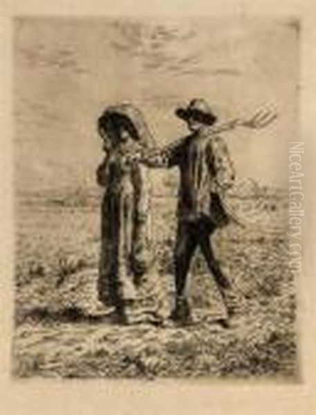 Le Depart Pour Le Travail by Jean-Francois Millet