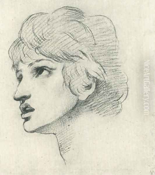 Head Of A Youth by Dante Gabriel Rossetti