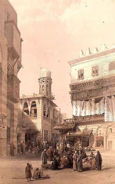 Bazaar of the Coppersmiths, Cairo, from Egypt and Nubia, Vol.3 by David Roberts