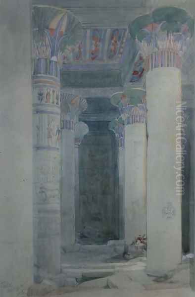 Under the Grand Portico, Philae by David Roberts