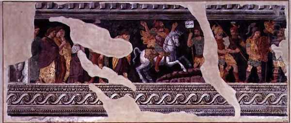 Fragment of a scene of a triumph by Giulio Romano (Orbetto)