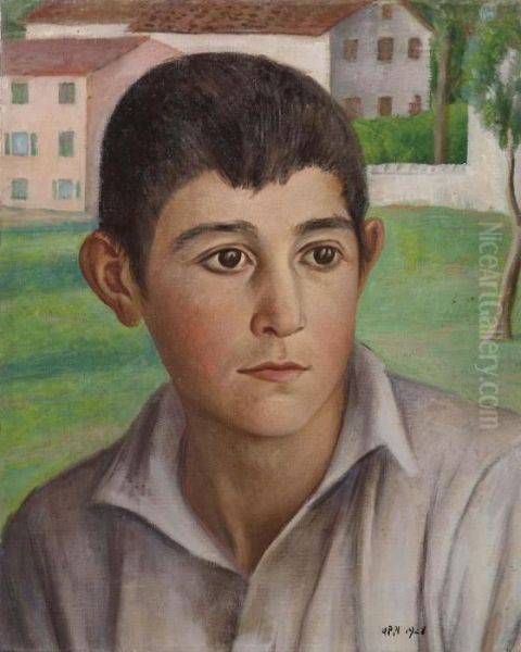 Volto Di Ragazzo (rif. Ragazzocadorino) by Ubaldo Oppi