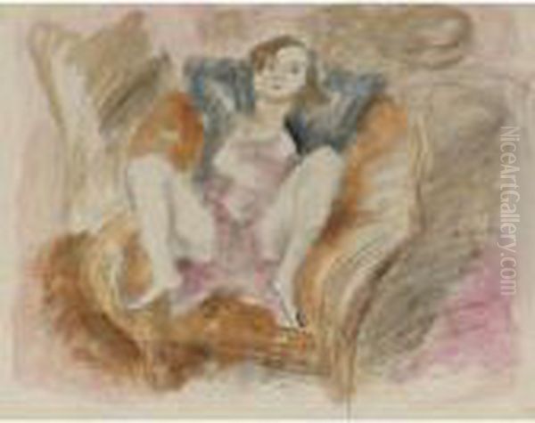 Petite Fille A La Chaise Longue (rebecca) by Jules Pascin